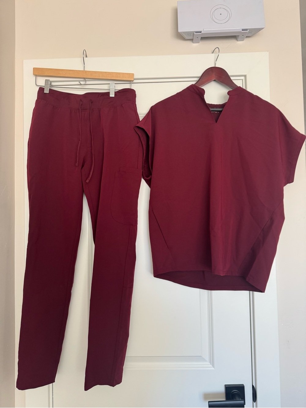 Fabletics red wine scrub set